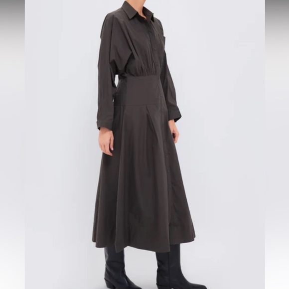 APIECE APART
Deep Olive Pietra Maxi Shirt Dress - Picture 3 of 11